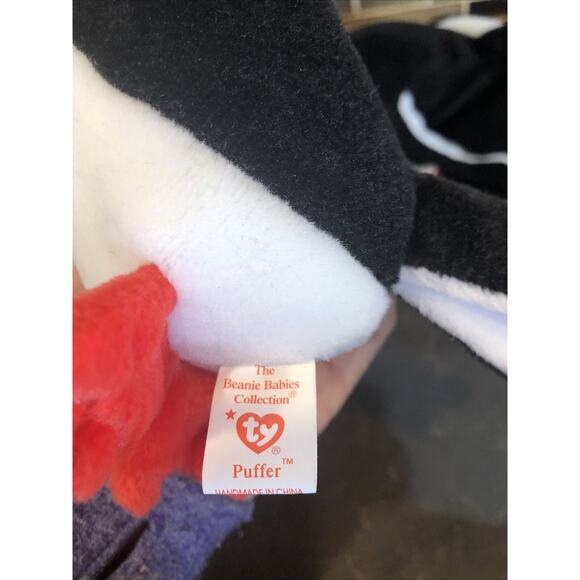 Lot Of 3 TY Beanie Baby PUFFER the Puffin & WADDLE the Penguin 5-6" Plush - Picture 6 of 7